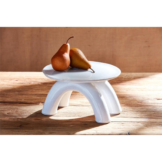 The Elevate Stand - Modern White Serving Pedestal, Mud Pie