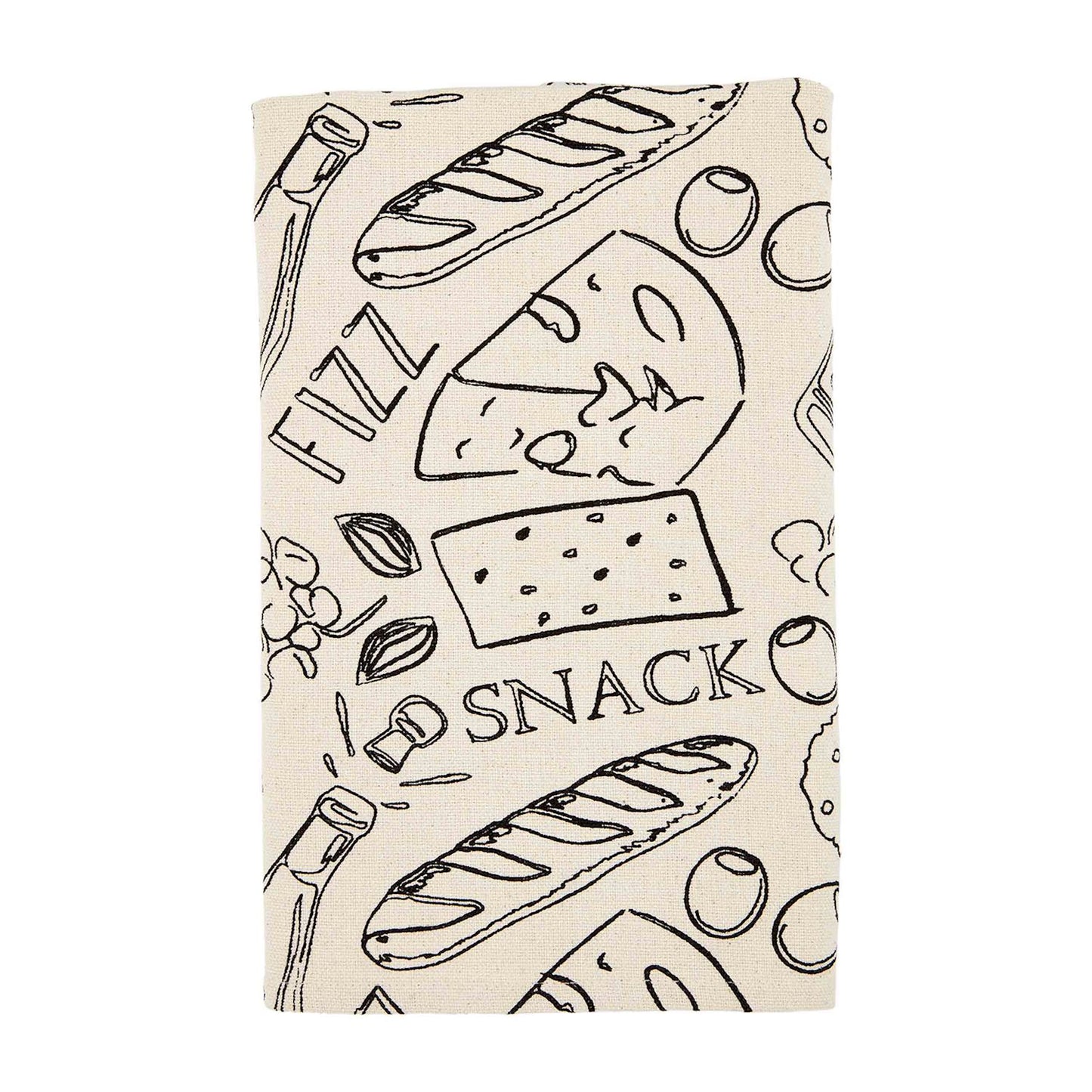 Wine Towels in Beige and Dark Charcoal, Mud Pie