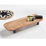 Fabulous Footed Wood & Marble Board Set