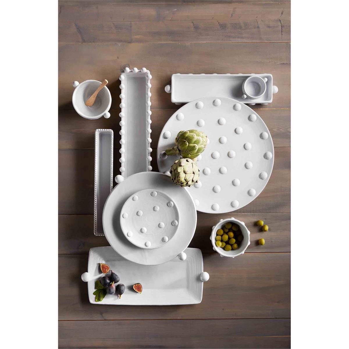 White Beaded Cracker Set