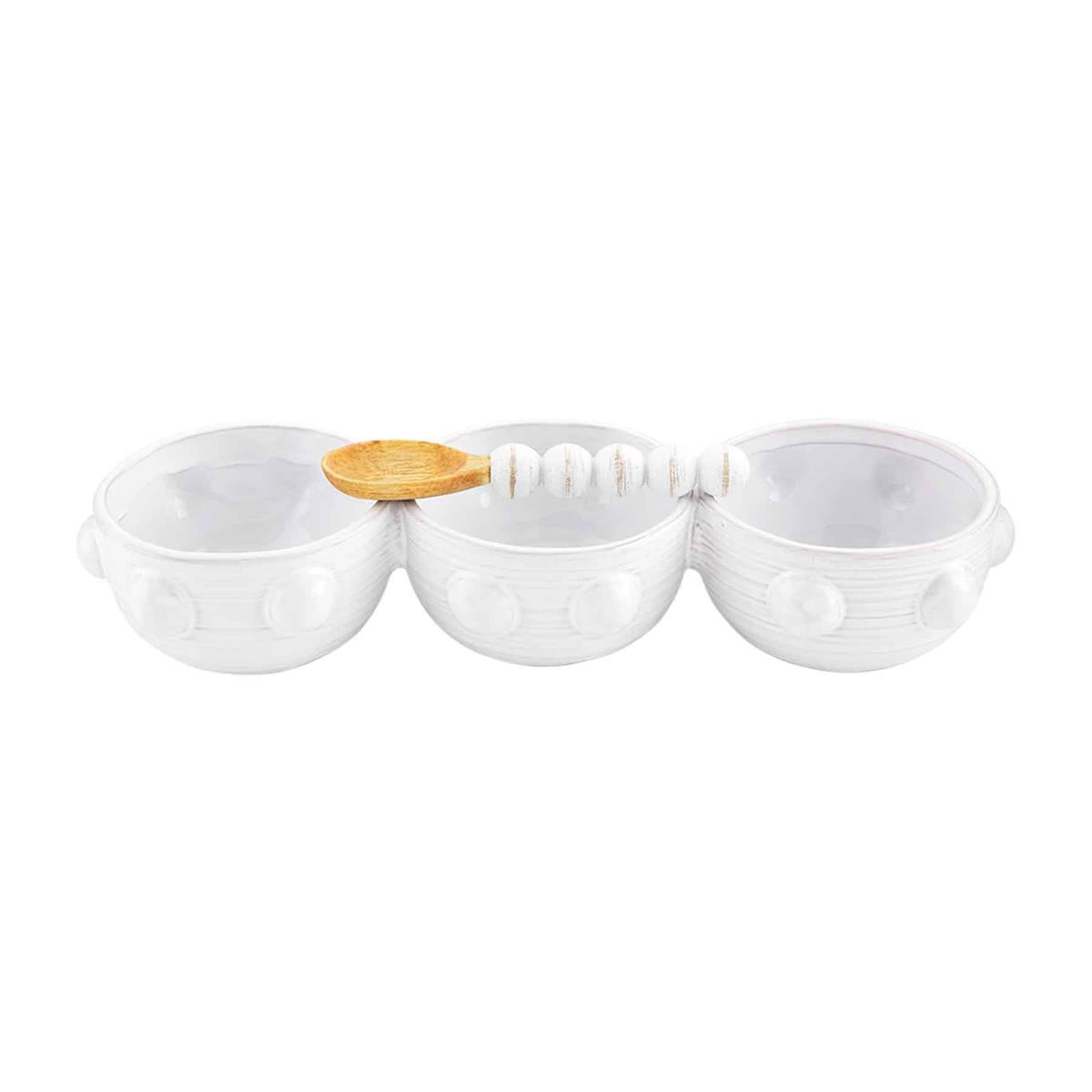 Beaded Triple Dip with Spoon