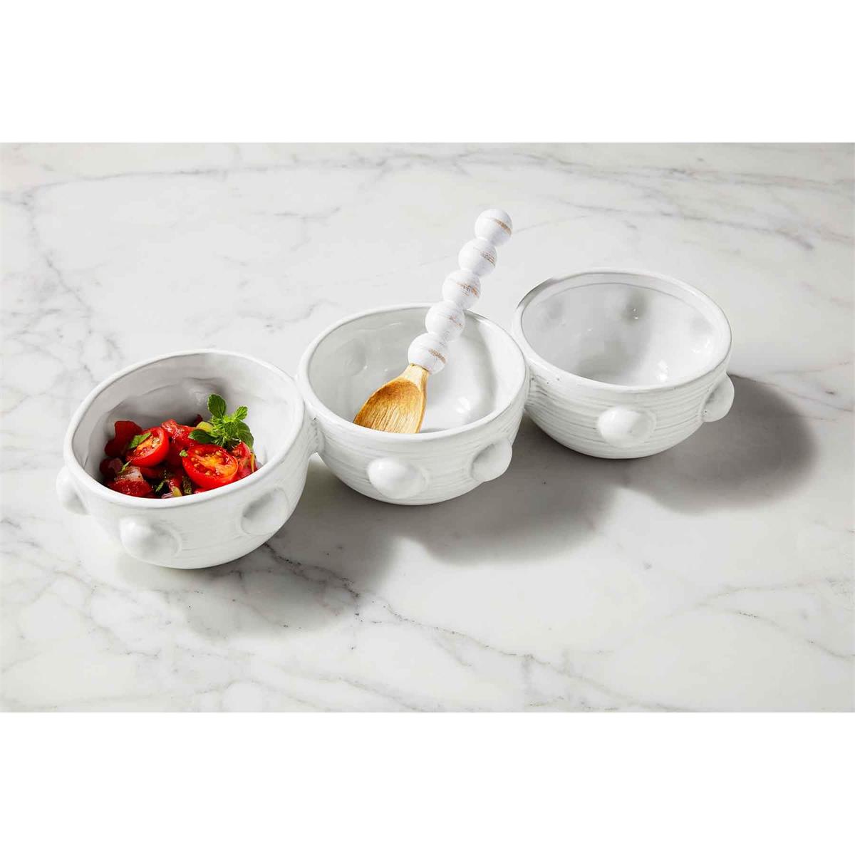 Beaded Triple Dip with Spoon