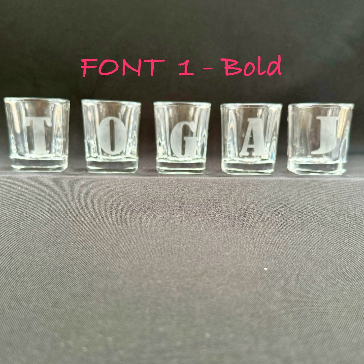 Initial Shot Glass
