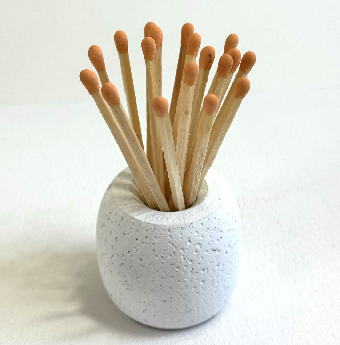 Concrete Match Holder/Toothpick Holder: Include 25 Colored Matches -20 Color Options Available