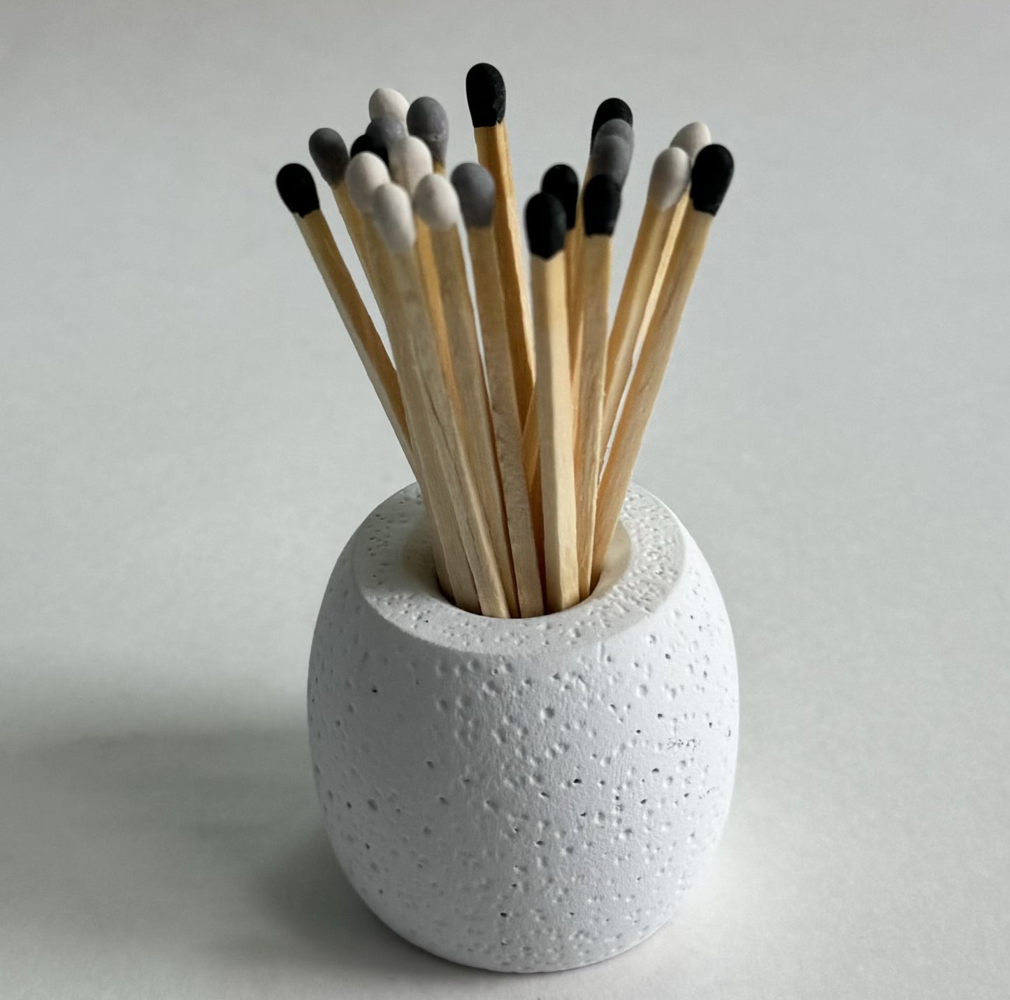 Concrete Match Holder/Toothpick Holder: Include 25 Colored Matches -20 Color Options Available