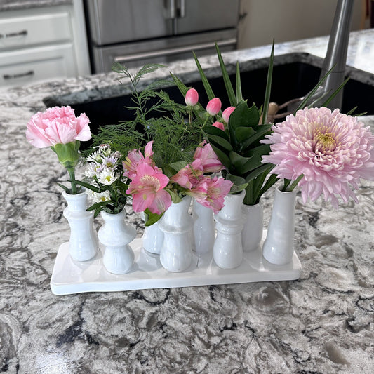 Stoneware Multi Vase with 8 Sections