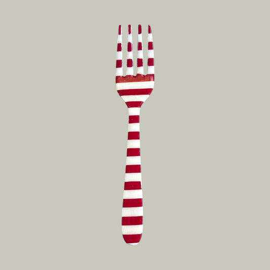 Festive Dotted & Striped Patterned Forks