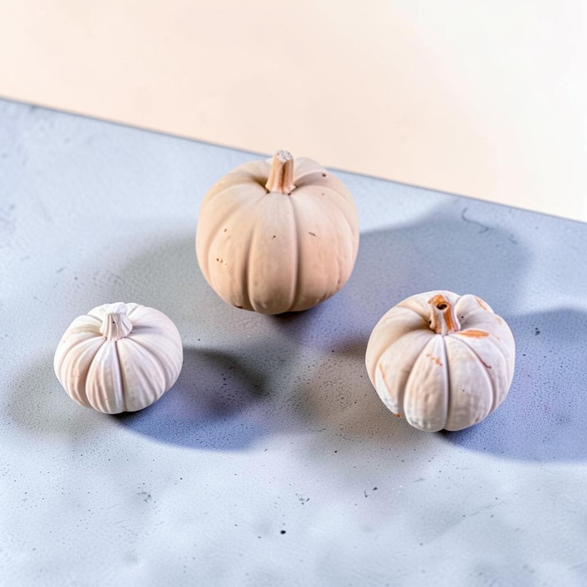 Handmade Concrete Pumpkins: Set of 3