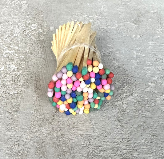 Bundle of colorful matches