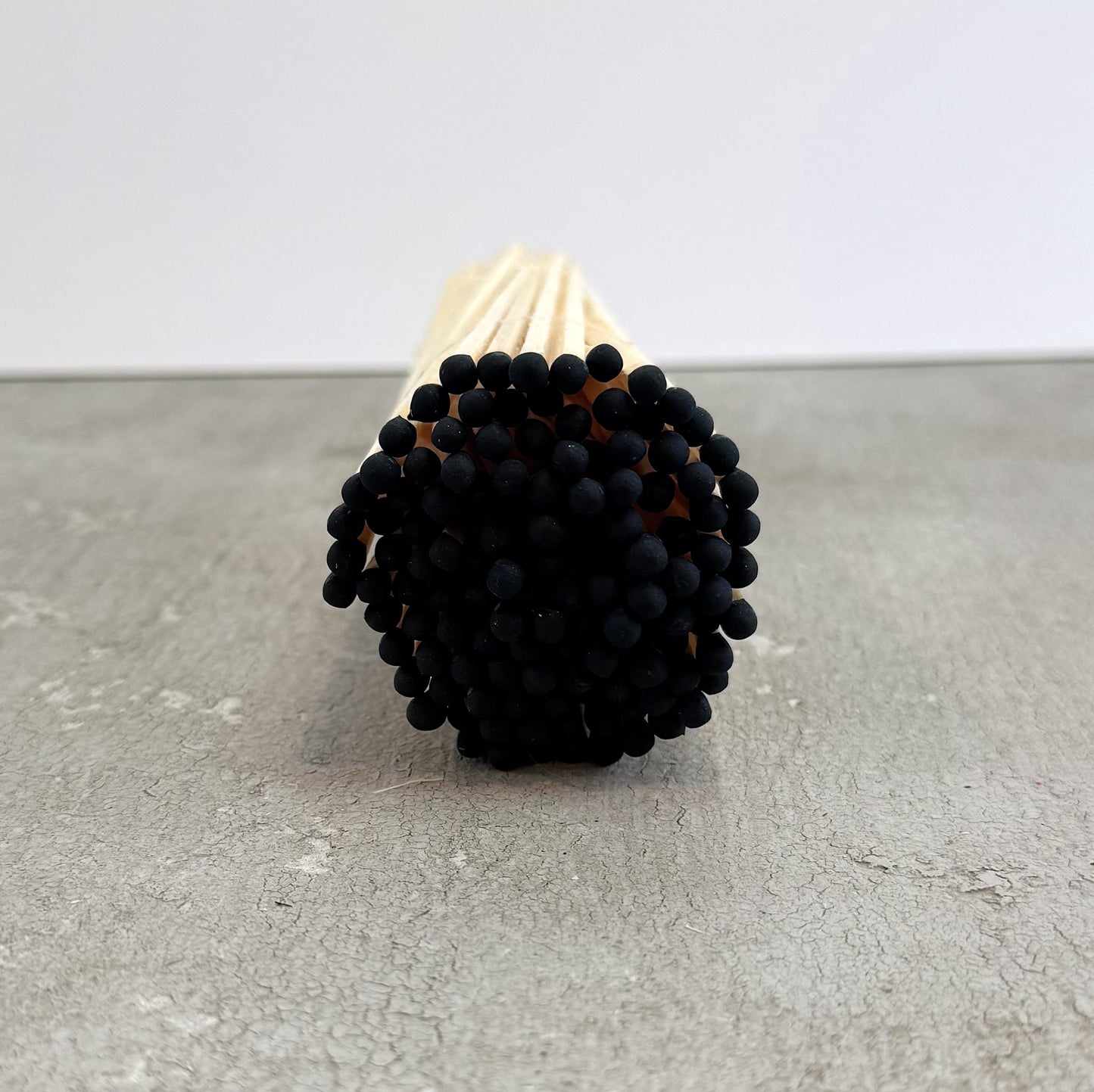 White Ceramic Matchstick Holder with 50 - 7" Fireplace Matches & Striker Pad