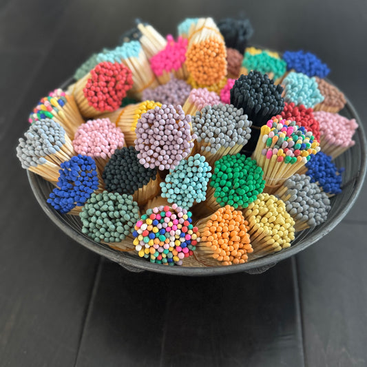 3" Colored Matches: Sold in bundles of 100, 18 Color Options Available