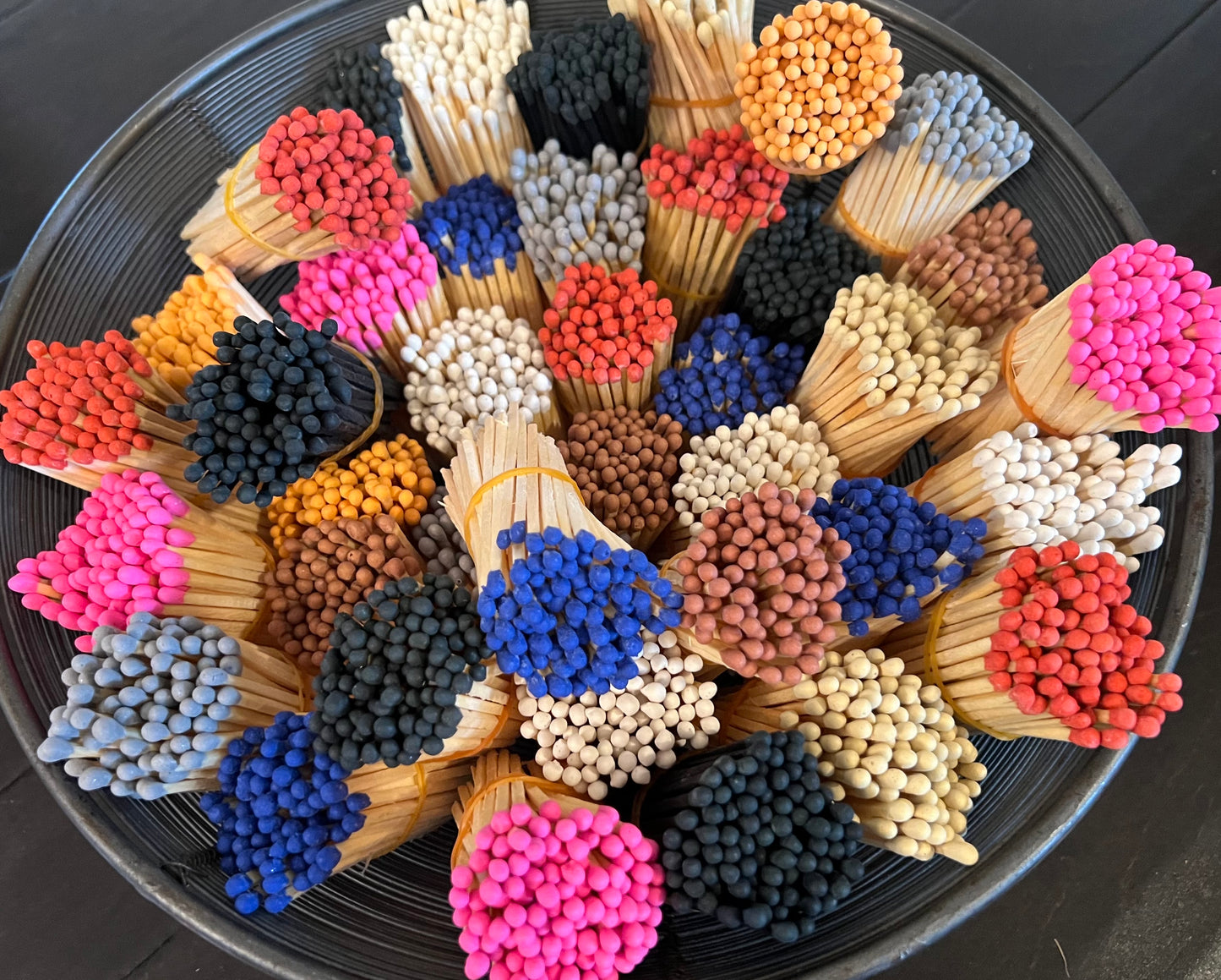 Concrete Match Holder/Toothpick Holder: Include 25 Colored Matches -20 Color Options Available