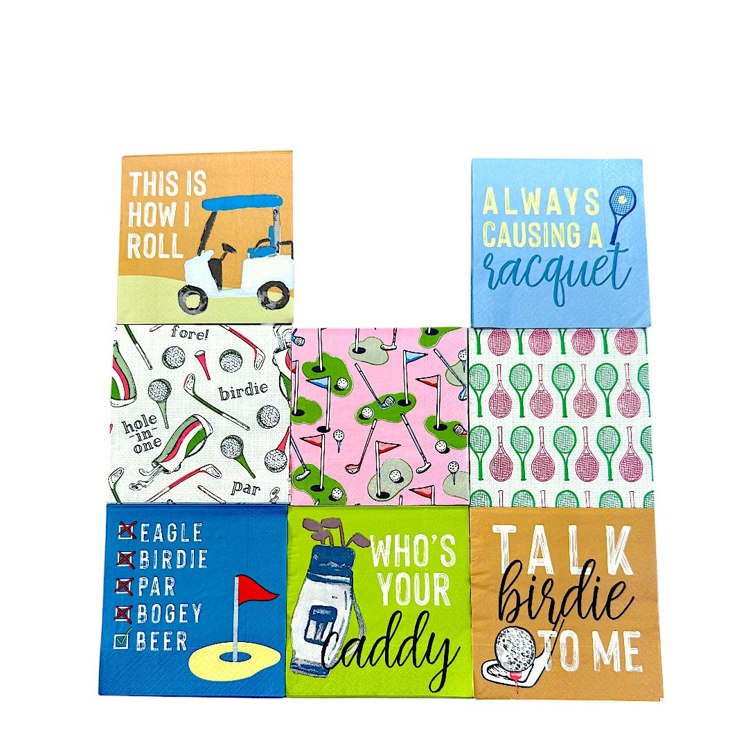 Courts and Courses Cocktail Napkins