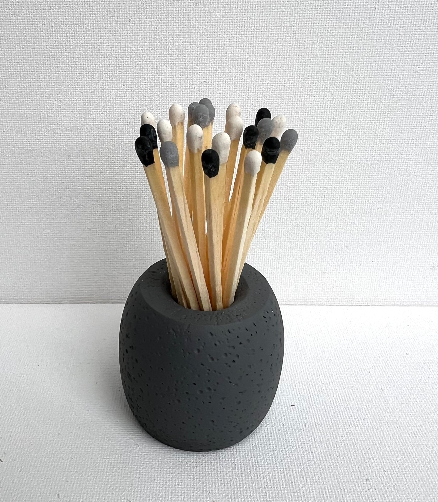 Concrete Match Holder/Toothpick Holder: Include 25 Colored Matches -20 Color Options Available