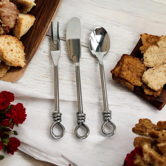 Appetizer Utensil Trio - Fork, Knife and Spoon
