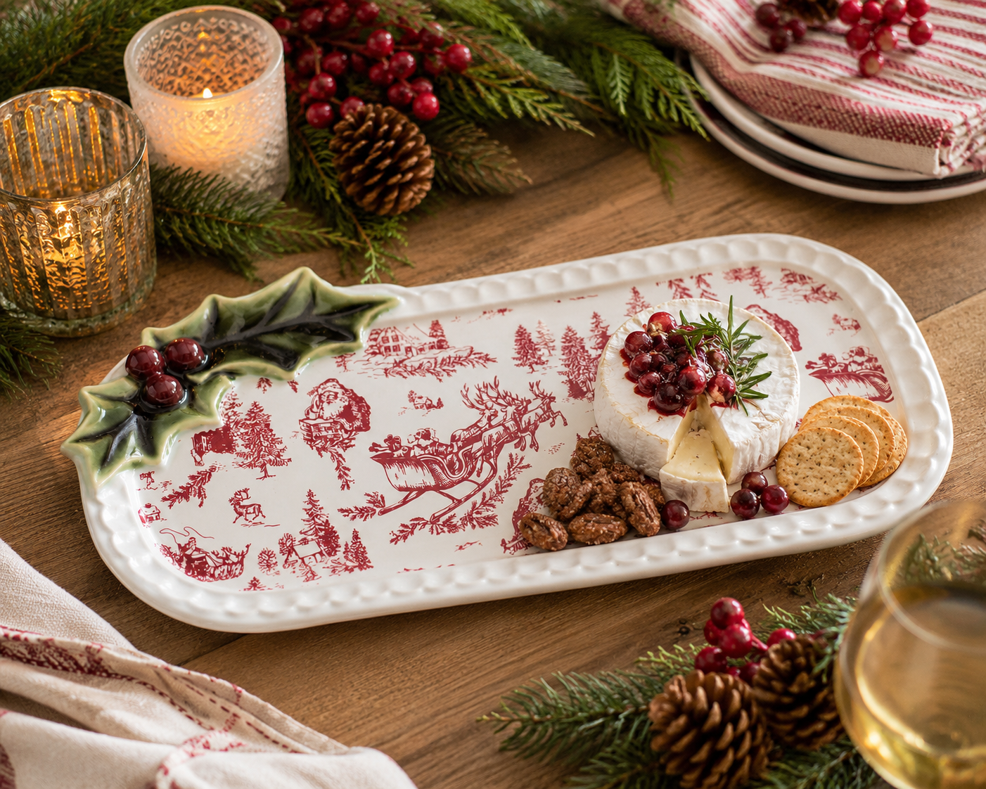 Holly Toile Everything Plate
