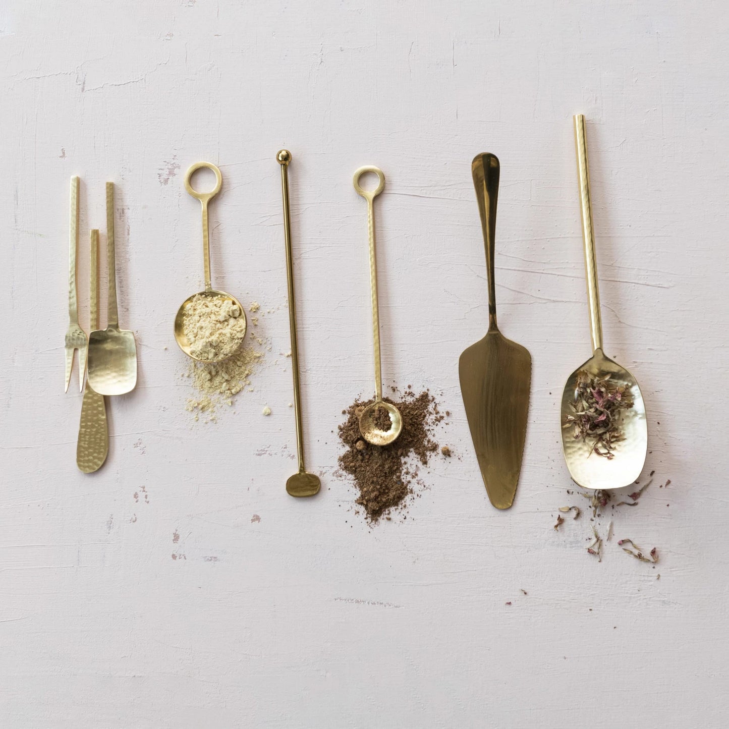 Sip & Swirl Hammered Gold Cocktail Spoon