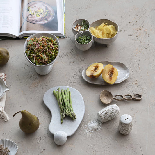 The Bubble Handle Stoneware Tray by Bloomingville