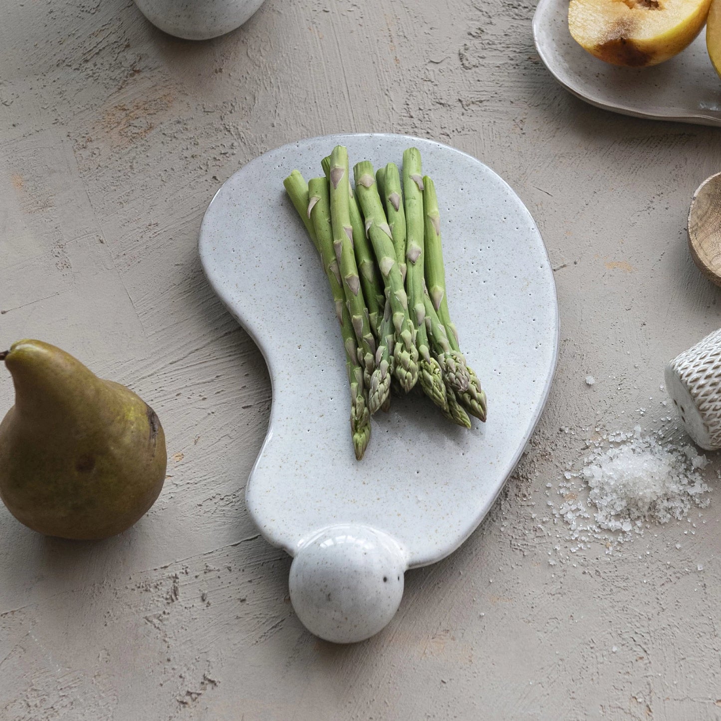 The Bubble Handle Stoneware Tray
