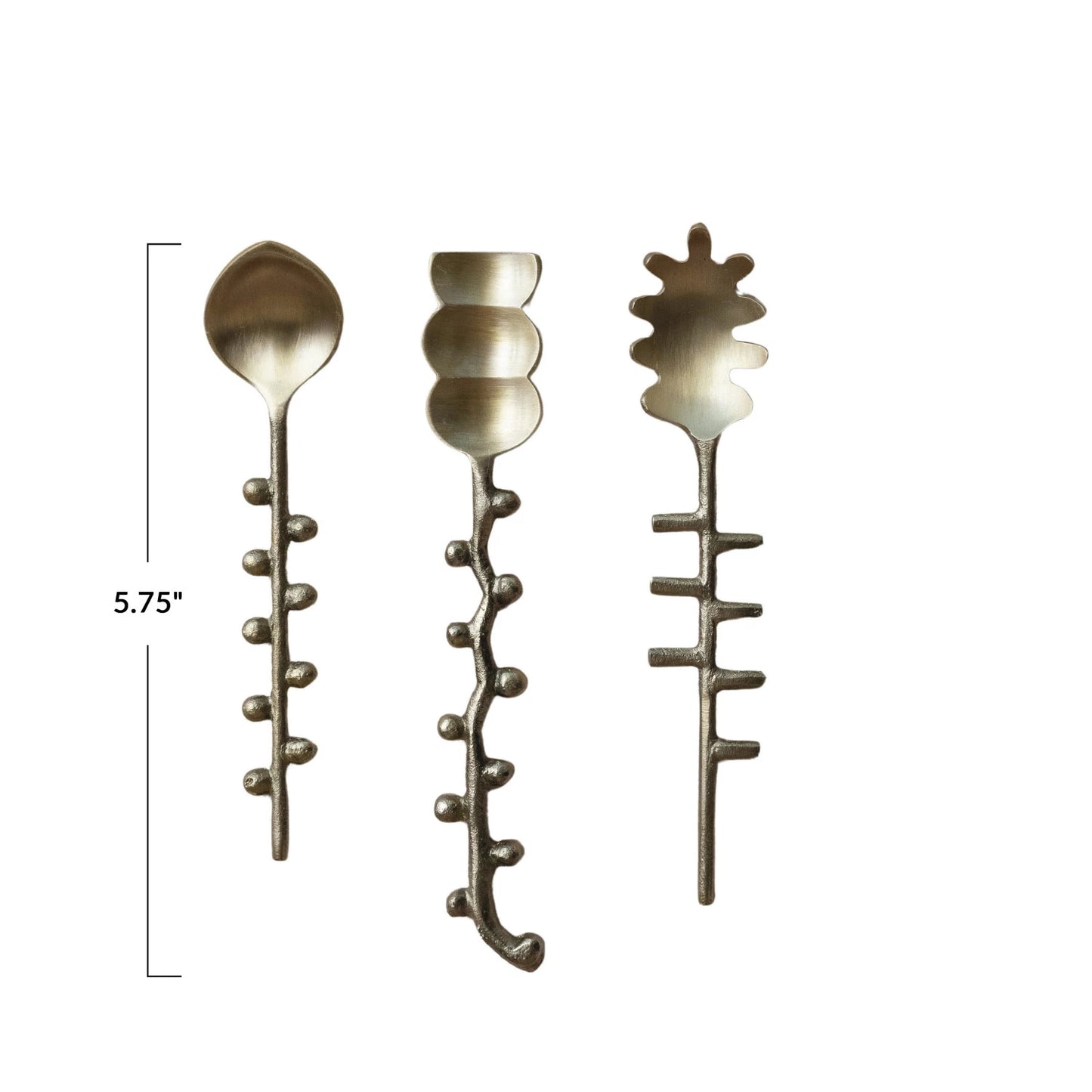 Brass Hobnail Funky Spoons