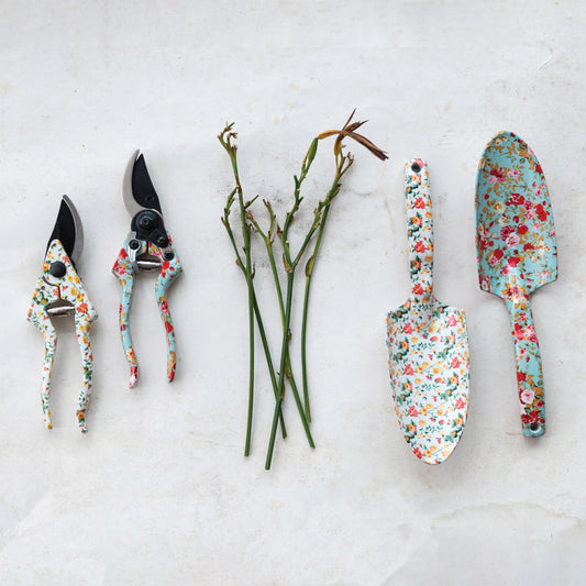 Floral Handled Garden Pruning Shears by Creative Co-Op