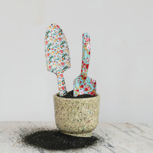 Floral Garden Spade by Creative Co-Op