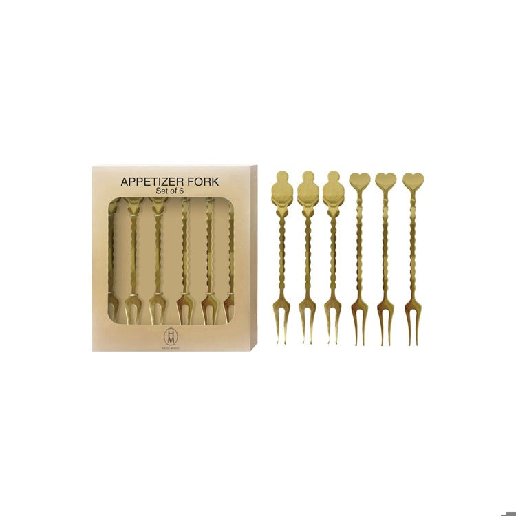 Stainless Steel Appetizer Forks, Set of 6