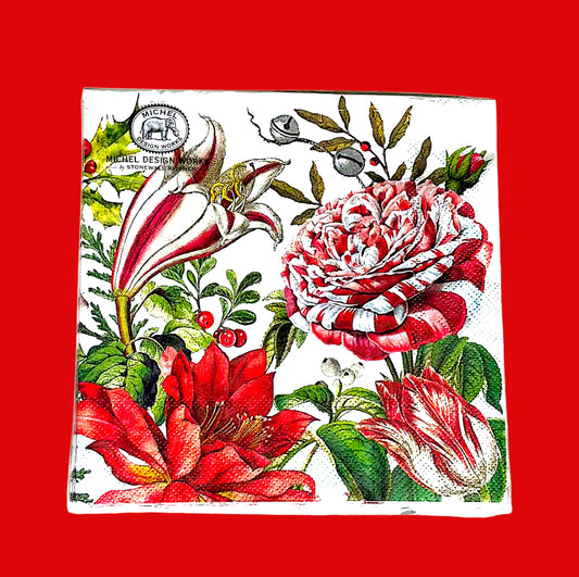 Merry & Bright Blooms Luncheon Napkin