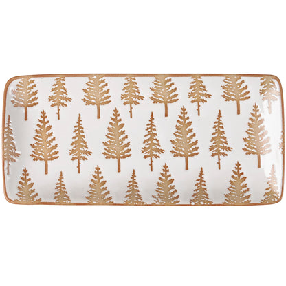 Winter Tree Stoneware Platter