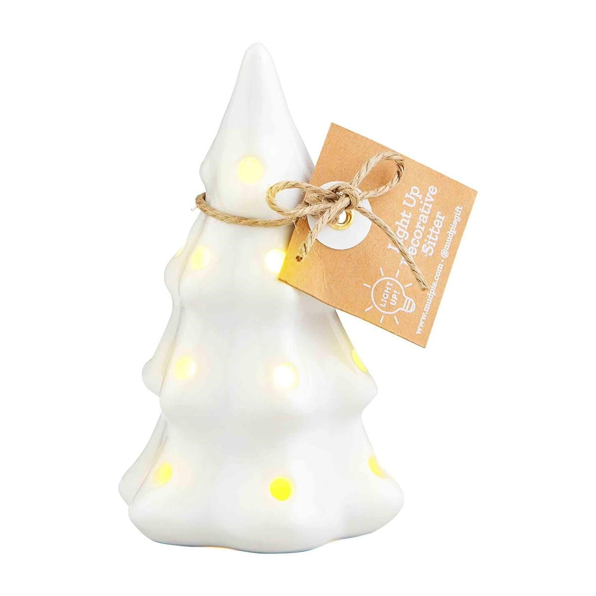 White Tree Light-Up Sitter, Mud Pie