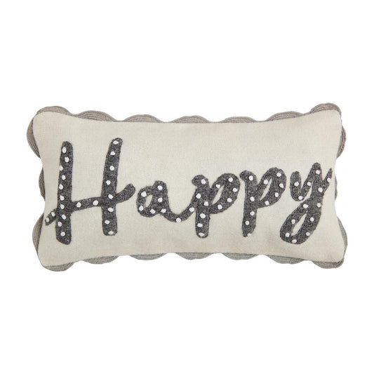 HOME, HAPPY & HELLO Mini Felted Wool Pillows