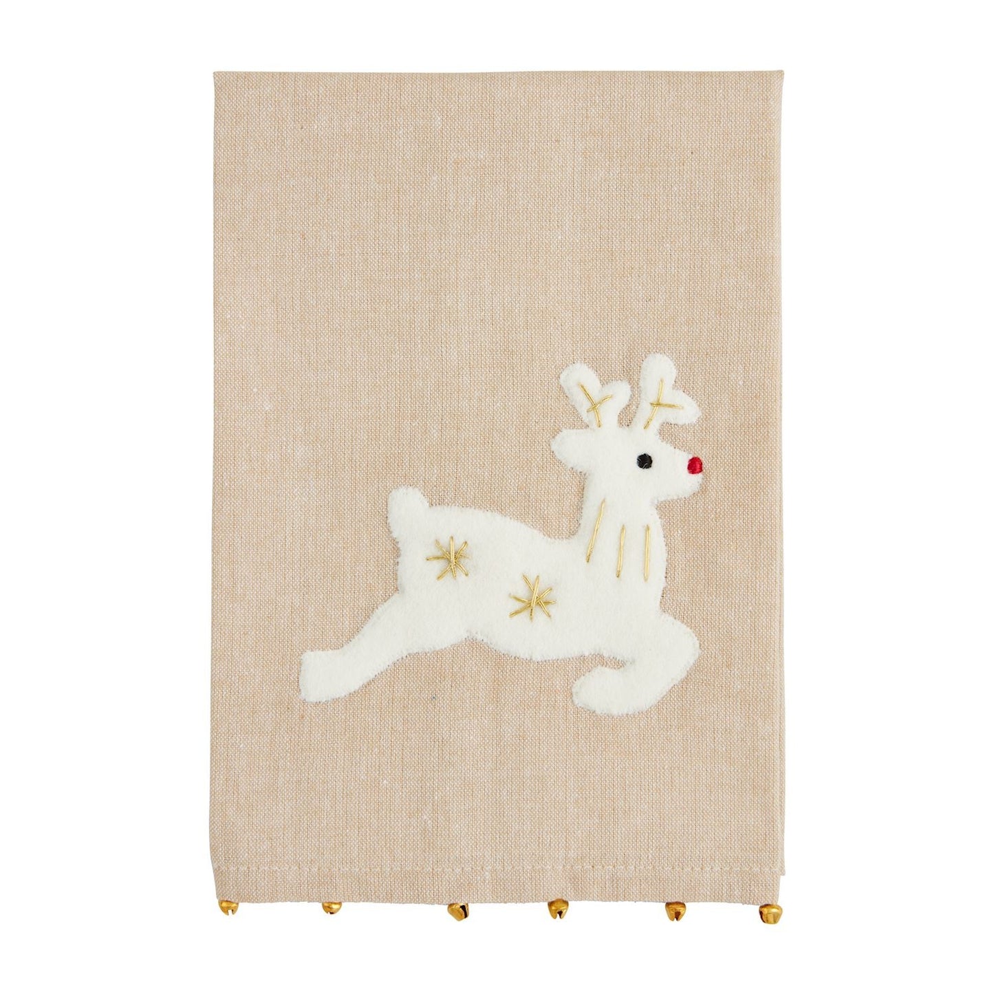 Holiday Felt Applique Towels by Mud Pie