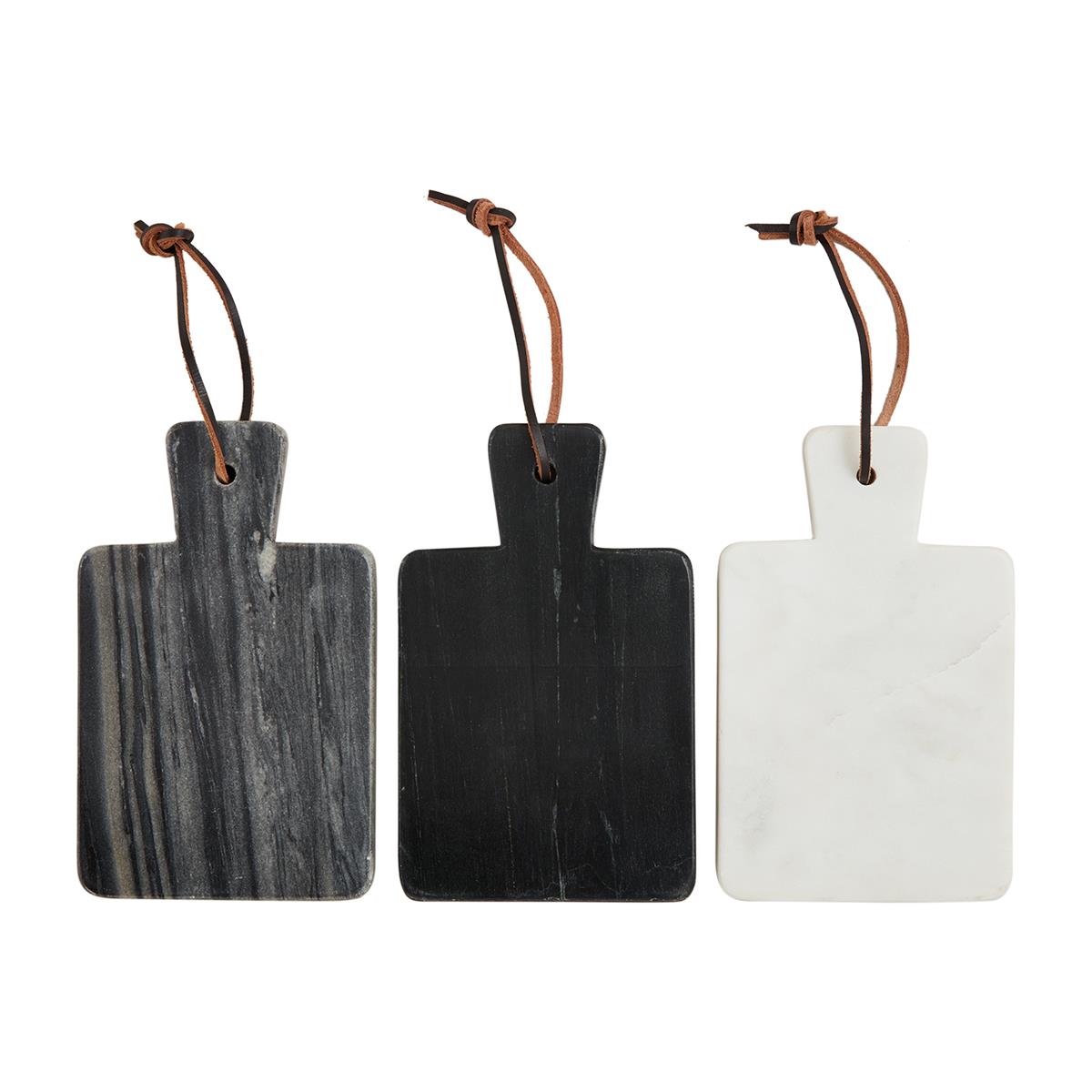 Mini Marble Serving Boards: 3 Color Options-White/Gray/ Black