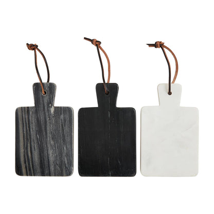 Mini Marble Serving Boards: 3 Color Options-White/Gray/ Black