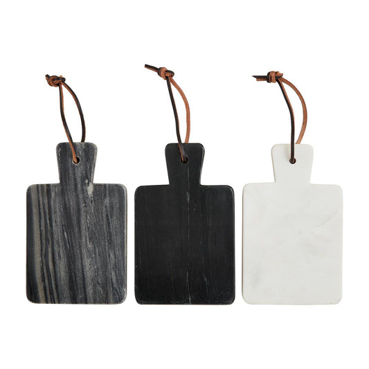 Mini Marble Serving Boards: 3 Color Options-White/Gray/ Black