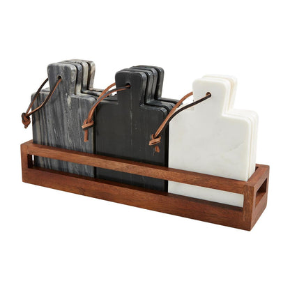 Mini Marble Serving Boards: 3 Color Options-White/Gray/ Black