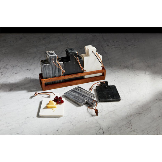 Mini Marble Serving Boards: 3 Color Options-White/Gray/ Black