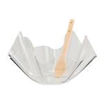 Acrylic Ruffle Bowl Set with Wood Spoon