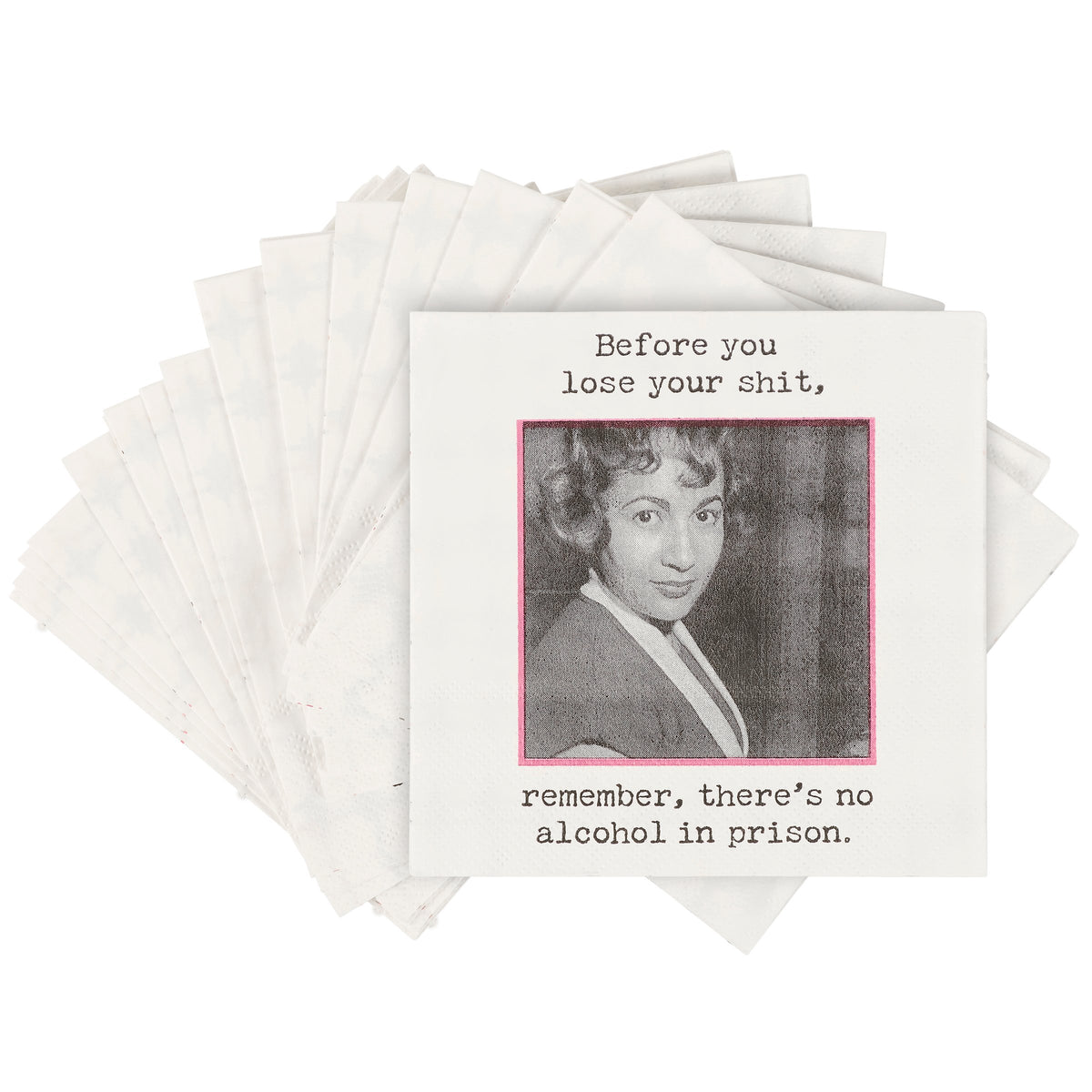 No Alcohol in Prison Cocktail Napkins