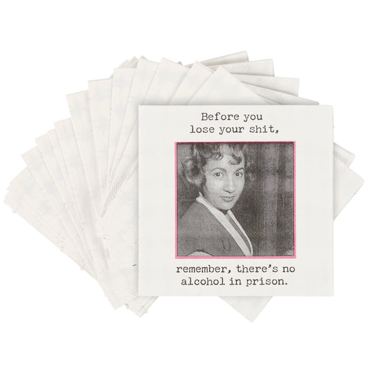 No Alcohol in Prison Cocktail Napkins