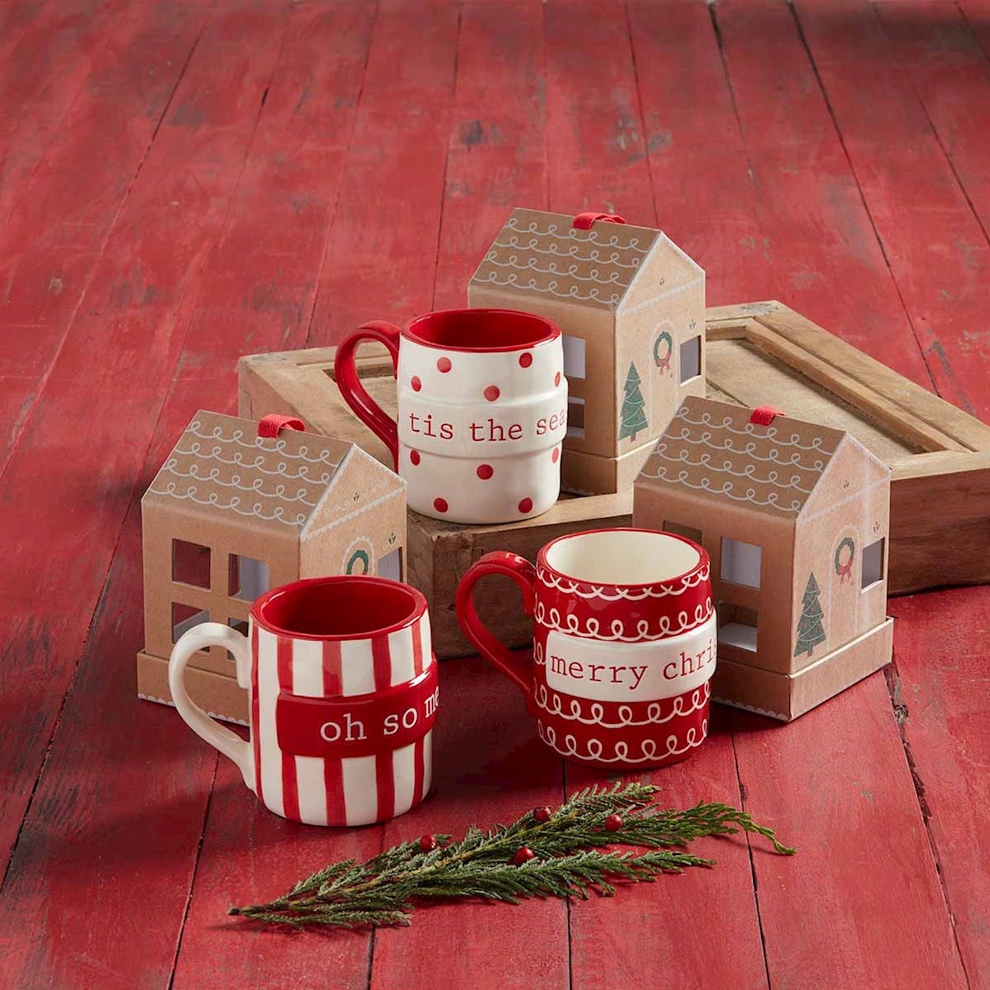 Festive Holiday Mugs, Mud Pie
