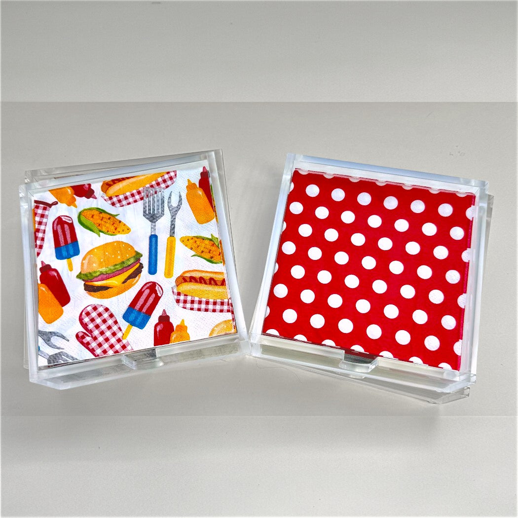 Clear Acrylic Cocktail Napkin Holder