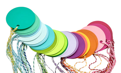 Gift Tag Variety Packs: 40 Pack w/ Coordinating Bakers Twine, Heavy Duty, Quality Cardstock,