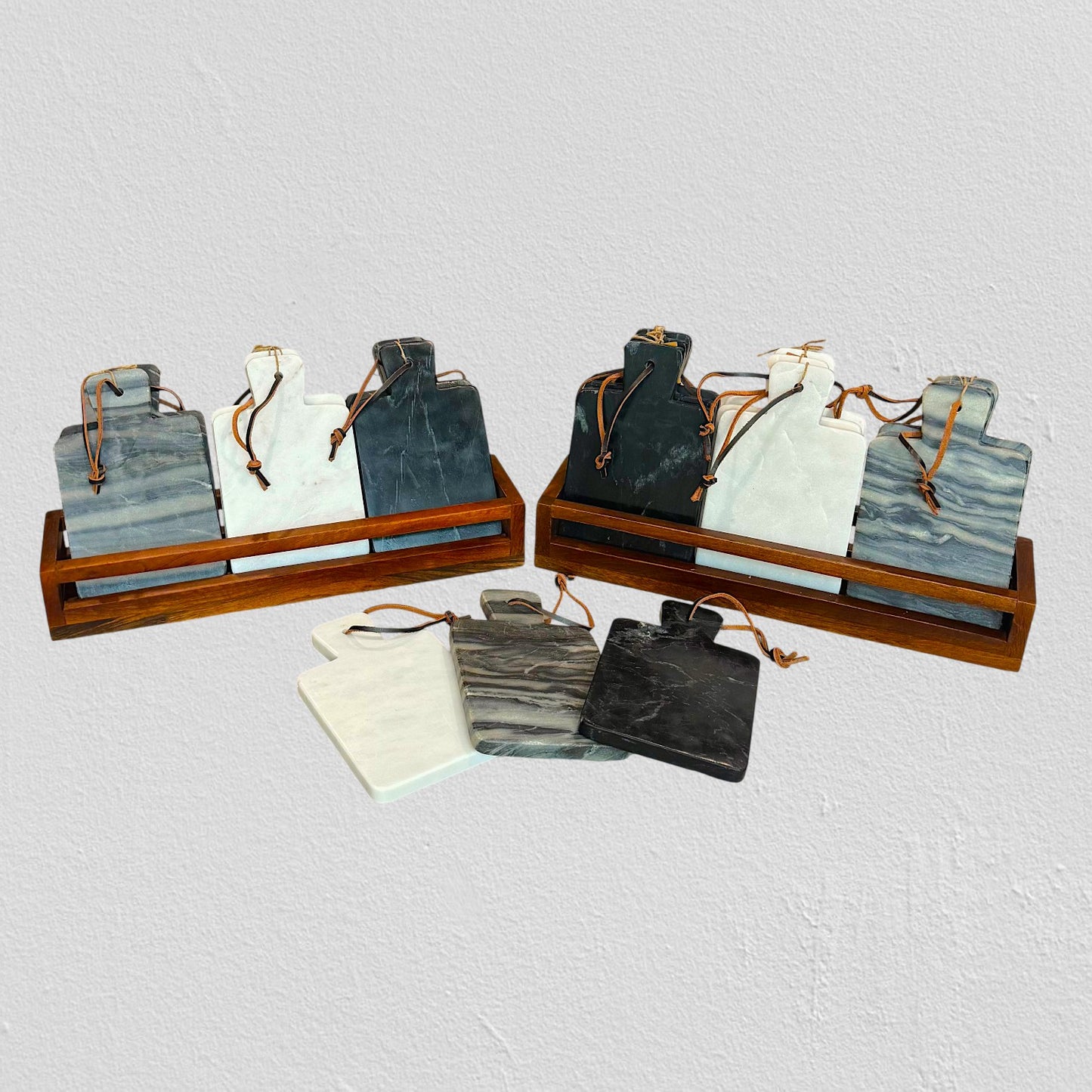 Mini Marble Serving Boards: 3 Color Options-White/Gray/ Black