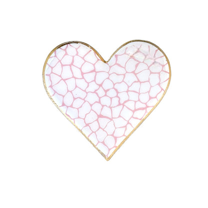 The Wild Collection Enameled Metal Heart Shaped Dish