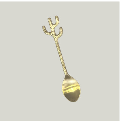 Brass Spoon w/Botanical Handle