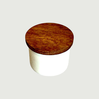 Metal Mini Pinch Pot with Acacia Wood Lid, 8 Color Options