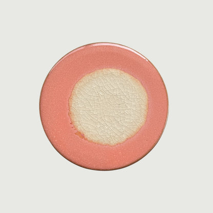 Reactive Glaze Stoneware Trivet & Coaster, 4.3" Diameter
