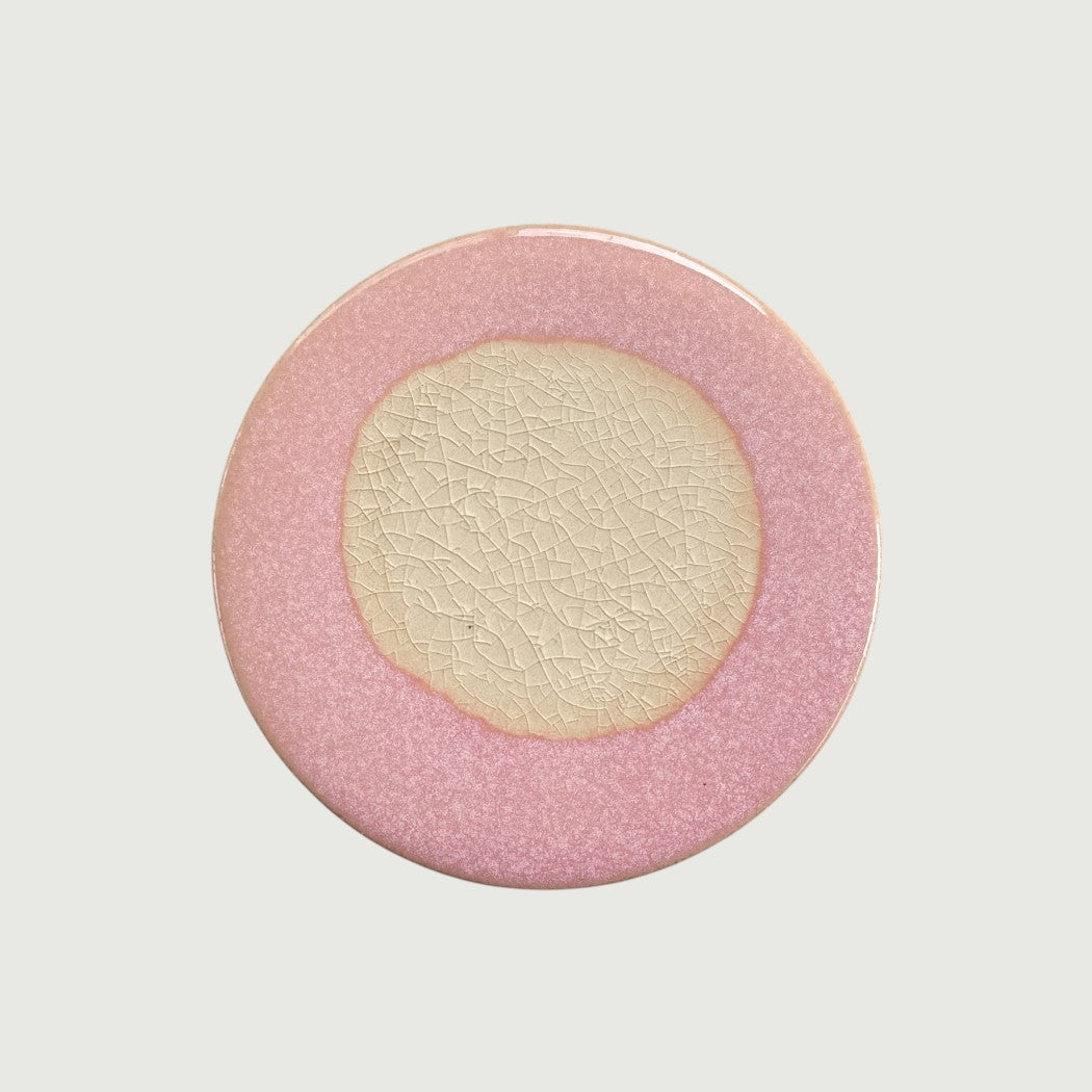 Reactive Glaze Stoneware Trivet & Coaster, 4.3" Diameter
