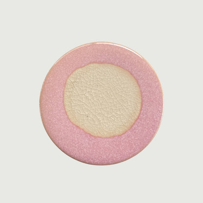 Reactive Glaze Stoneware Trivet & Coaster, 4.3" Diameter